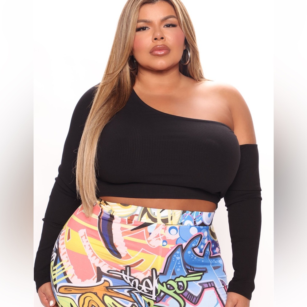 Black One Shoulder Top